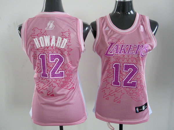  NBA Women Los Angeles Lakers 12 Dwight Howard Swingman Pink Jersey